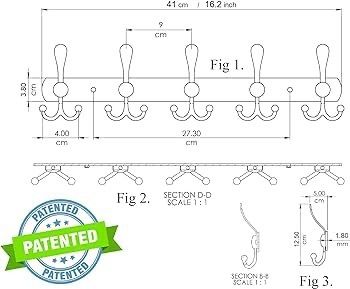 NEW SALE | Coat Hooks for Wall - Stainless Steel Coat Racks (2 Pack) - Heavy Duty Coat Hooks Wall Mounted - Premium Design Rust Free Coat Hanger