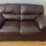 Brown leather couch set Image 5