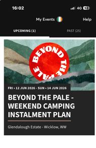 Beyond the Pale weekend camping tickets