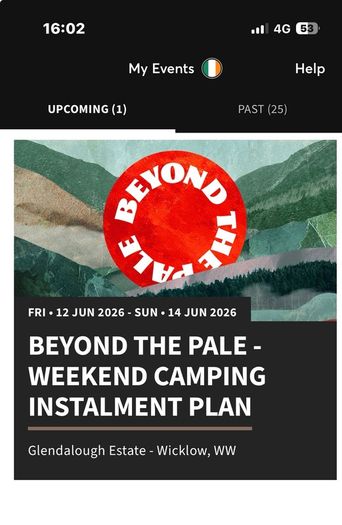Beyond the Pale weekend camping tickets