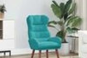 Relaxing Chair Turquoise 69 x 74 x 93 cm Velvet