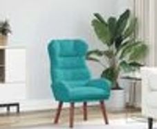 Relaxing Chair Turquoise 69 x 74 x 93 cm Velvet