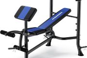 Adjustable Weight Bench with Leg Extension and Preacher Curl Home Training Gym Weight Lifting Bench Full-Body Workout Bench Bench Press