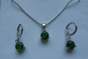 Jewellery set,Necklace, earrings set,Gift.Green jewellery,St Patrick's day jewellery