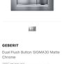 Geberit Dual Flush Button SIGMA30 Matte Chrome Image 6