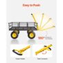 Steel Garden Cart 1200lb Capacity Heavy Duty Yard Wagon Cart 13in Tires Image 3