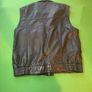Vintage Trapper Black Leather Biker Vest Image 7
