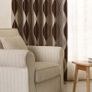 2 Panels Set Modern Striped Curtains for Living Room Eyelet Curtains for Bedroom (Coffee,2 x 66x90 Inch) Image 2
