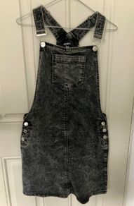 Dungaree dress denim acid wash size M 38 10