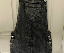Dungaree dress denim acid wash size M 38 10