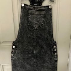 Dungaree dress denim acid wash size M 38 10