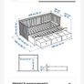 Sofa bed Ikea Hemnes, with storage drawers & incl mattress Image 2