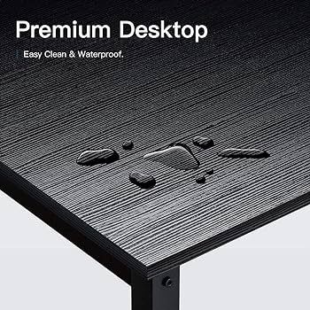Writing Computer Desk, Office Work Desk for student and worker, Laptop Table with Storage Bag and Headphone Hook,Modern Simple Style Desks for Bedroom, Home, Office(80x50x75cm)
