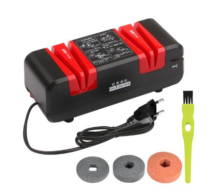 BRAND NEW Professional Electric Knife Sharpener Multifunctional Automatic Cut Sharpeners with 15-Degree Bevel Crude and Fine Grooves