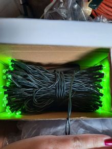 NEW 12m garden solar lights..green, warm white and multi colour