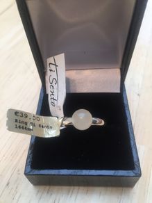 Ti Sento Heavy 925 Silver Cloudy Pearl Ring