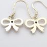 925 Vintage Sterling Silver Bowtie Earrings Image 3