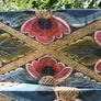 Vintage Two Carved Boxes Wooden Jewelry Hand Painted Handmade  Home Decor 10"x6" H 6" and 8,2"x4,5" H 4,2" Image 4