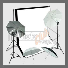3mx3.6m Umbrella Light Black White Backdrop Stand kit
