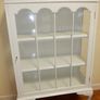 White display cabinet with glass door and shelves Image 3