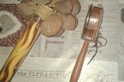 Traditional Musical Spoons Wooden Clapper and Seed Shaker or Bali Nut Rattle, Postage available or Collection