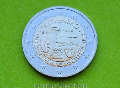 Slovakia 2026 year Uncirculated 2 Euro coin.
