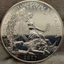 United Kingdom 2007 Silver 1oz Britannia One Ounce Fine Silver 2 Pounds Coin Image 2