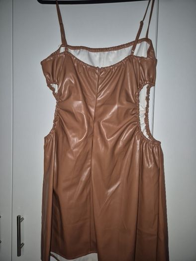 Faux leather dress