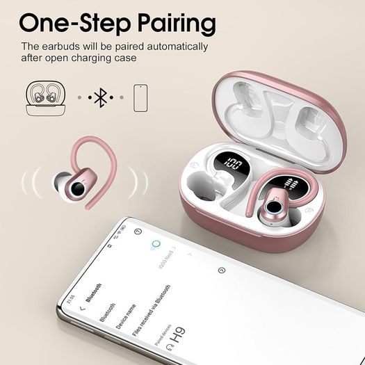 NEW SALE | Wireless Earbuds, 2023 Wireless Earphones Bluetooth 5.3 Headphones Wireless, Over Ear Buds Wireless Earbuds with Earhooks