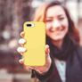 Liquid Silicone Case For Apple iPhone 8 Plus / 7 Plus Luxury Thin Phone Cover Yellow Image 2