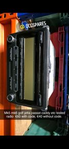 Volkswagen Golf Jetta Passat Caddy etc radio , code available @ OCG
