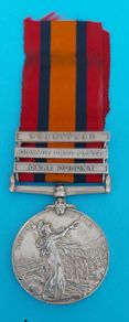 Victorian Queen South Africa Medal 3 bars 1st Essex Reg