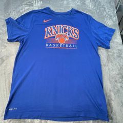 Nike NY Knicks Basketball Blue Dri-Fit T-Shirt XL