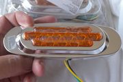6pcs Big LED Side Marker Lights for Trucks &amp; Trailers - 16 LEDs, Dual Mode (Steady On + Flash),