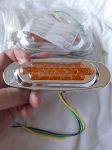 6pcs Big LED Side Marker Lights for Trucks & Trailers - 16 LEDs, Dual Mode (Steady On + Flash),