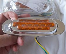 6pcs Big LED Side Marker Lights for Trucks & Trailers - 16 LEDs, Dual Mode (Steady On + Flash),