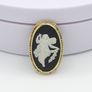 925 vintage sterling silver gold plated Wedgwood brooch Image 6