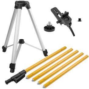 "3.7m yellow Laser Level Extend Telescoping Pole With 1/4""and 5/8"" Interface Mount Ceiling Leveling Rod "