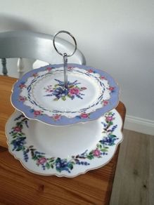 Two tier new china cake stand large plates