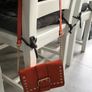 Orange Shoulder bag with gold detailing Image 2