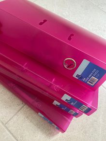 4x Pink Ring Binders