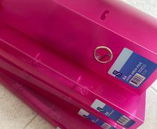 4x Pink Ring Binders