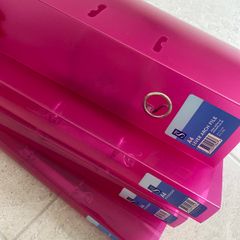 4x Pink Ring Binders