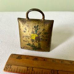 Antique brass Swiss cow or goat bell
