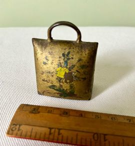 Antique brass Swiss cow or goat bell