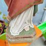 Vintage Chalk Sacred Heart Statue Image 3