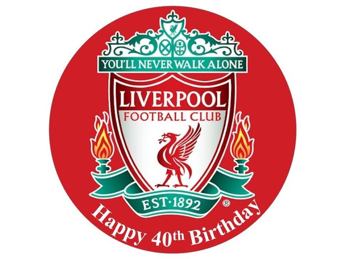 Liverpool football edible cake topper 7'