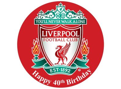 Liverpool football edible cake topper 7'