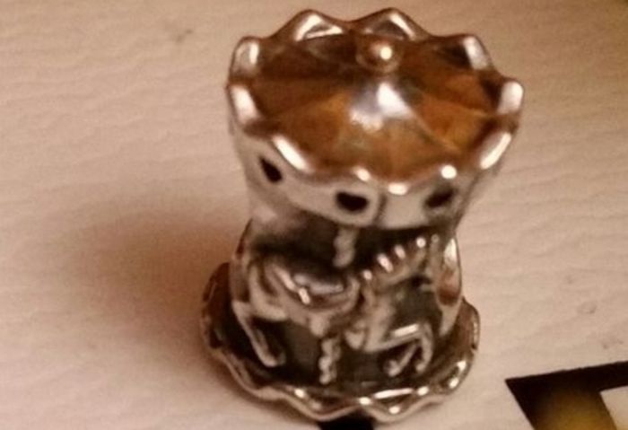 New genuine pandora 14k and silver charm
