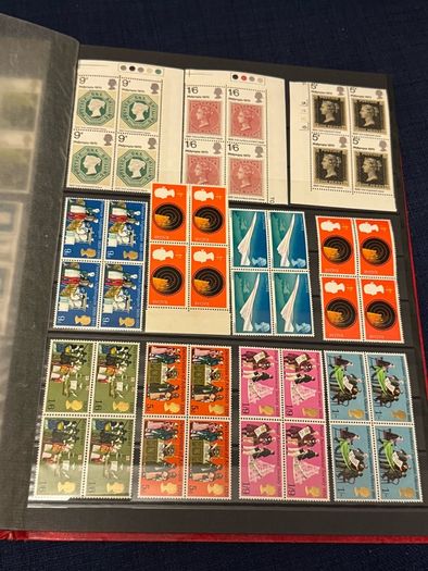 Stamp album with stamps